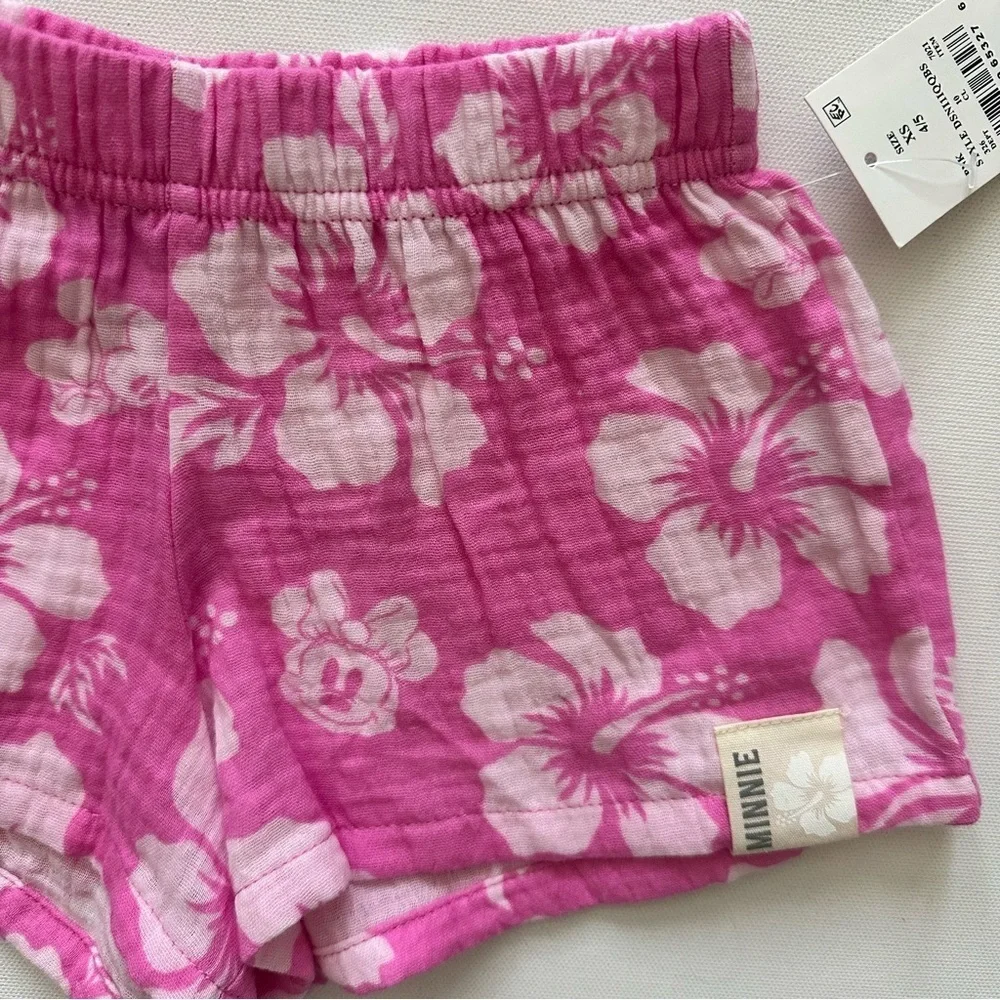 Disney Pink Floral Shorts Size XS Girls